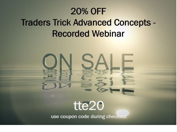 Trading Educators offers 20% off Traders Trick Advanced Concepts